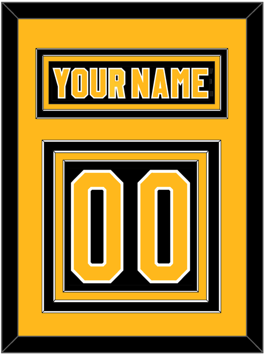 Pittsburgh Nameplate & Number (Back) - Road Black (1980-1981) - Premier Tier 3