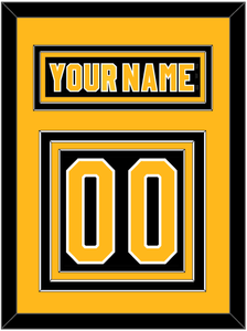 Pittsburgh Nameplate & Number (Back) - Road Black (1980-1981) - Triple Mat 3