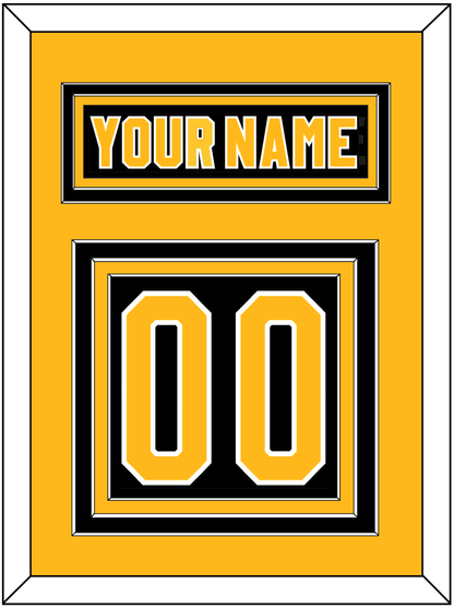 Pittsburgh Nameplate & Number (Back) - Road Black (1980-1981) - Premier Tier 3