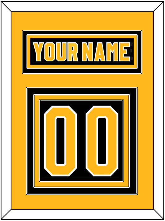 Pittsburgh Nameplate & Number (Back) - Road Black (1980-1981) - Premier Tier 3
