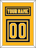 Pittsburgh Nameplate & Number (Back) - Road Black (1980-1981) - Triple Mat 3