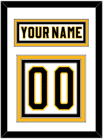 Pittsburgh Nameplate & Number (Back) - Home White (1980-1981) - Premier Tier 1
