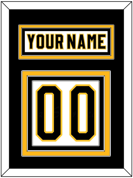 Pittsburgh Nameplate & Number (Back) - Home White (1980-1981) - Premier Tier 2