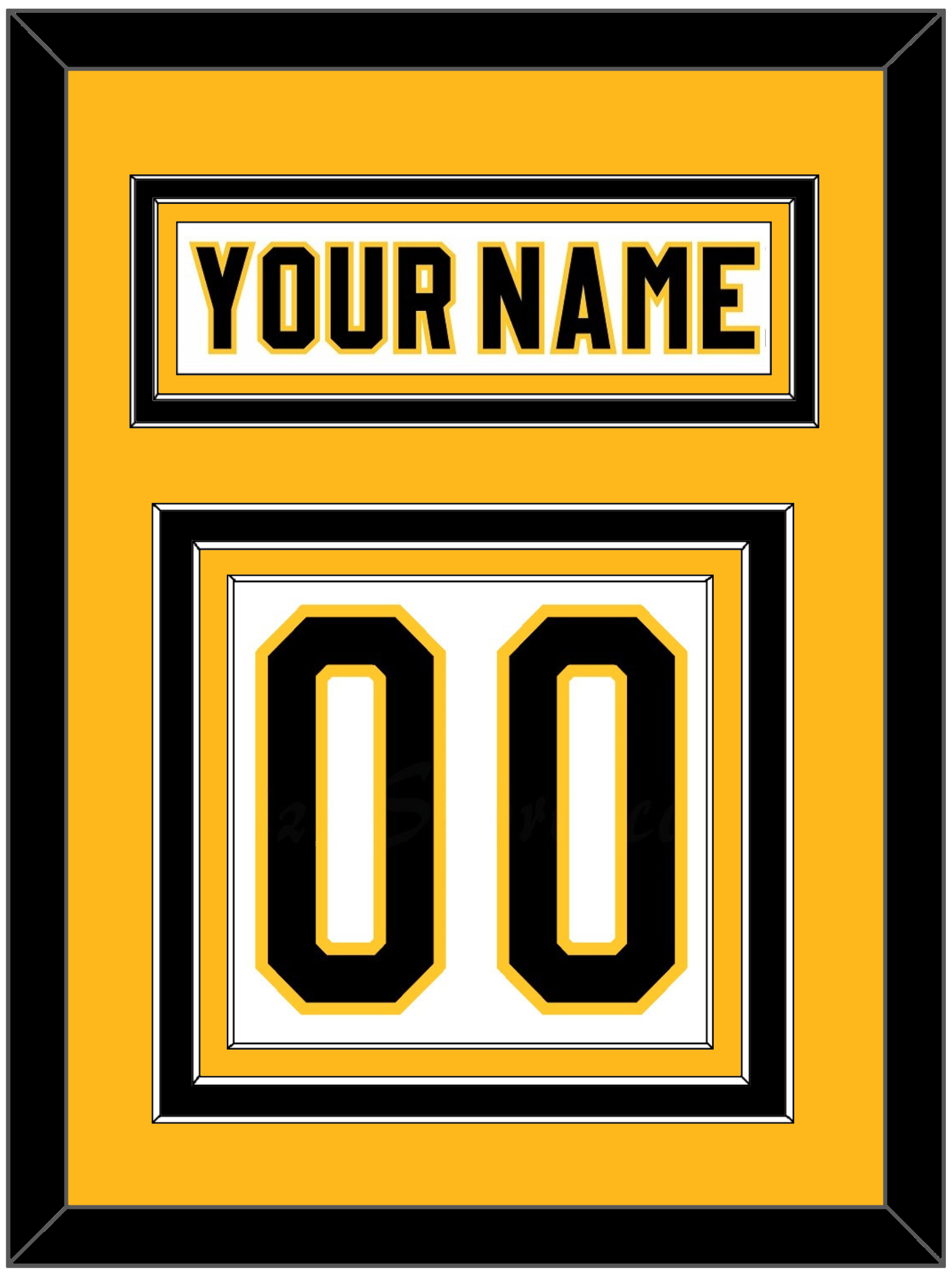 Pittsburgh Nameplate & Number (Back) - Home White (1980-1981) - Premier Tier 3