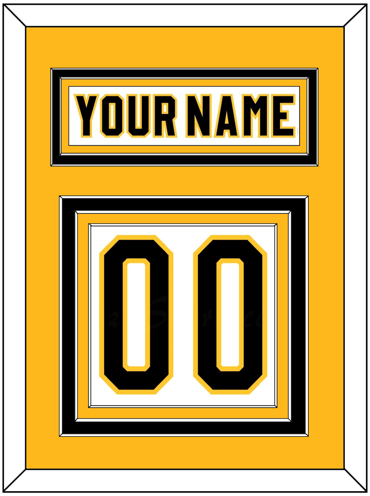 Pittsburgh Nameplate & Number (Back) - Home White (1980-1981) - Premier Tier 3