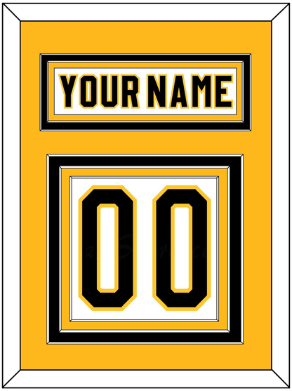 Pittsburgh Nameplate & Number (Back) - Home White (1980-1981) - Premier Tier 3