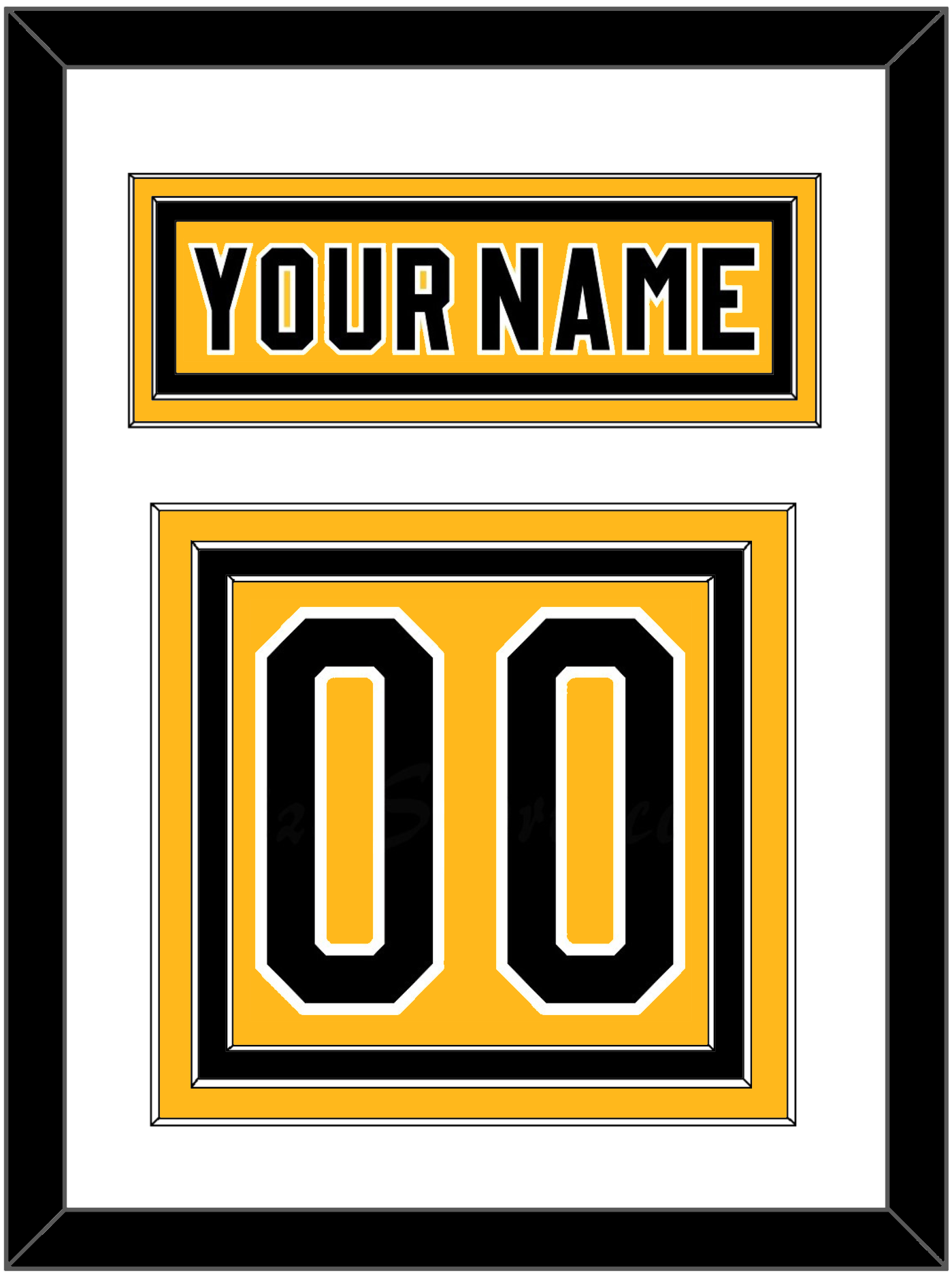 Pittsburgh Nameplate & Number (Back) - Alternate Gold (1980-1981) - Premier Tier 1