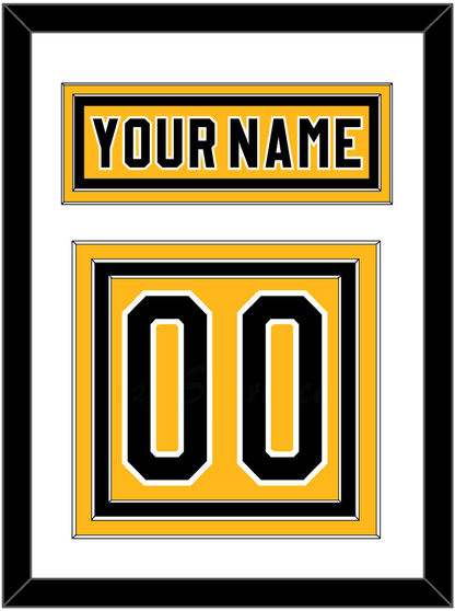 Pittsburgh Nameplate & Number (Back) - Alternate Gold (1980-1981) - Premier Tier 1