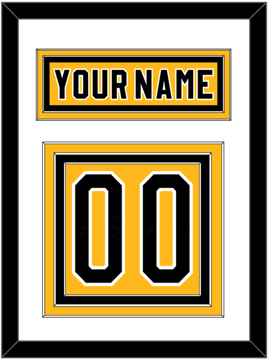 Pittsburgh Nameplate & Number (Back) - Alternate Gold (1980-1981) - Premier Tier 1