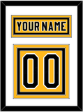 Pittsburgh Nameplate & Number (Back) - Alternate Gold (1980-1981) - Triple Mat 1