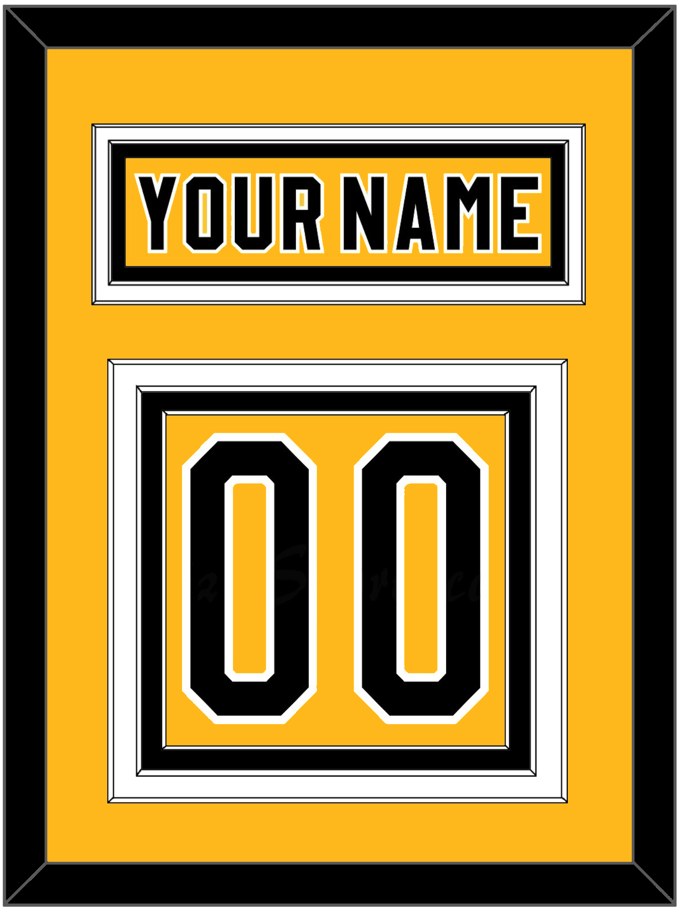 Pittsburgh Nameplate & Number (Back) - Alternate Gold (1980-1981) - Premier Tier 2