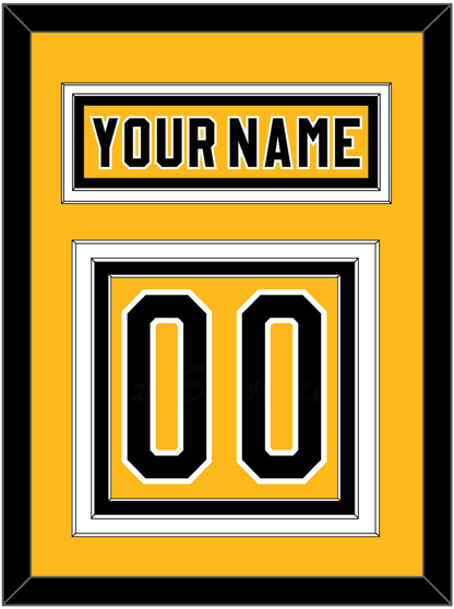 Pittsburgh Nameplate & Number (Back) - Alternate Gold (1980-1981) - Premier Tier 2