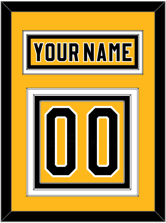 Pittsburgh Nameplate & Number (Back) - Alternate Gold (1980-1981) - Premier Tier 2