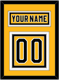 Pittsburgh Nameplate & Number (Back) - Alternate Gold (1980-1981) - Triple Mat 2
