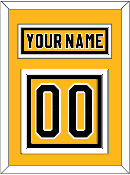 Pittsburgh Nameplate & Number (Back) - Alternate Gold (1980-1981) - Premier Tier 2