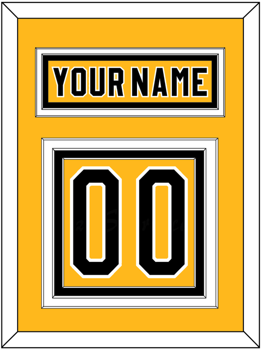 Pittsburgh Nameplate & Number (Back) - Alternate Gold (1980-1981) - Premier Tier 2