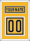 Pittsburgh Nameplate & Number (Back) - Alternate Gold (1980-1981) - Triple Mat 2