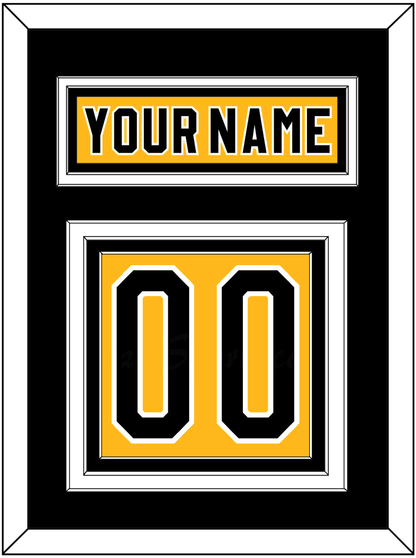 Pittsburgh Nameplate & Number (Back) - Alternate Gold (1980-1981) - Premier Tier 3