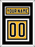 Pittsburgh Nameplate & Number (Back) - Alternate Gold (1980-1981) - Triple Mat 3