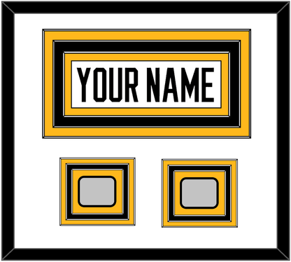 Pittsburgh Nameplate & 2 Stanley Cup Finals Patches - Home White (1988-1992) - Premier Tier 1