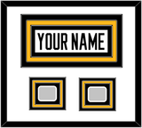 Pittsburgh Nameplate & 2 Stanley Cup Champions Patches - Home White (1988-1992) - Triple Mat 2