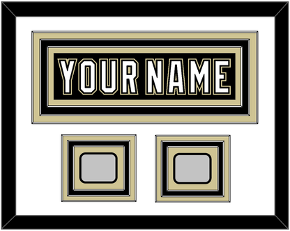 Pittsburgh Nameplate & 2 Stanley Cup Champions Patches - Home Black (2007-2016) - Premier Tier 1