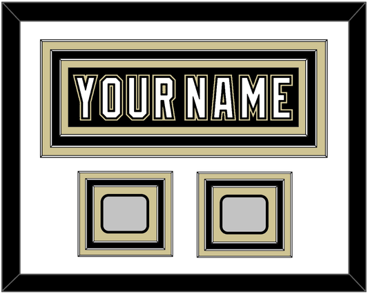 Pittsburgh Nameplate & 2 Stanley Cup Finals Patches - Home Black (2007-2016) - Premier Tier 1
