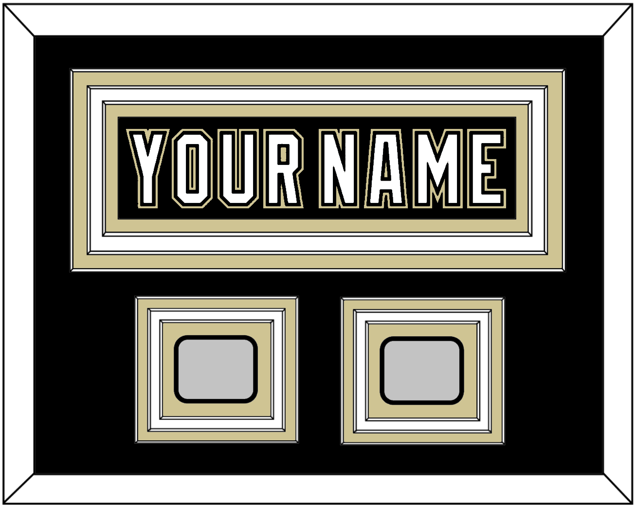 Pittsburgh Nameplate & 2 Stanley Cup Champions Patches - Home Black (2007-2016) - Premier Tier 2