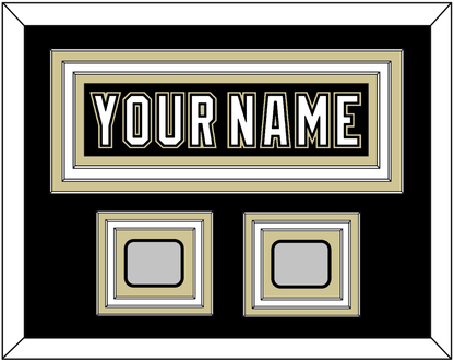 Pittsburgh Nameplate & 2 Stanley Cup Finals Patches - Home Black (2007-2016) - Premier Tier 2