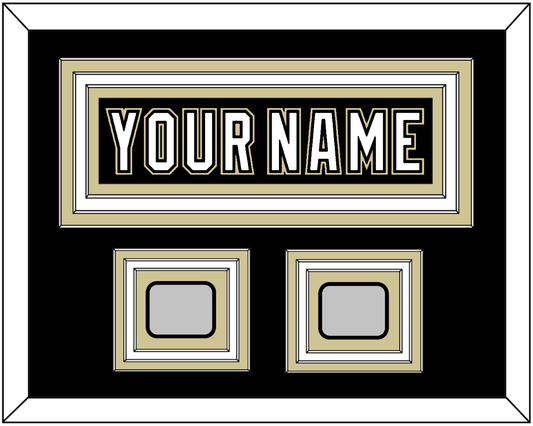 Pittsburgh Nameplate & 2 Stanley Cup Finals Patches - Home Black (2007-2016) - Premier Tier 2