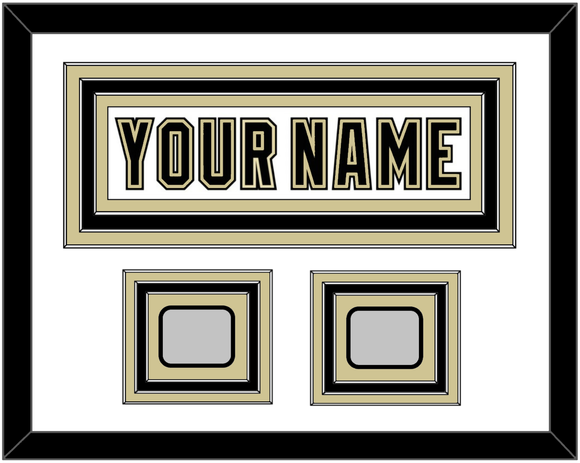 Pittsburgh Nameplate & 2 Stanley Cup Champions Patches - Road White (2007-2016) - Triple Mat 1