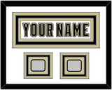 Pittsburgh Nameplate & 2 Stanley Cup Champions Patches - Road White (2007-2016) - Triple Mat 1