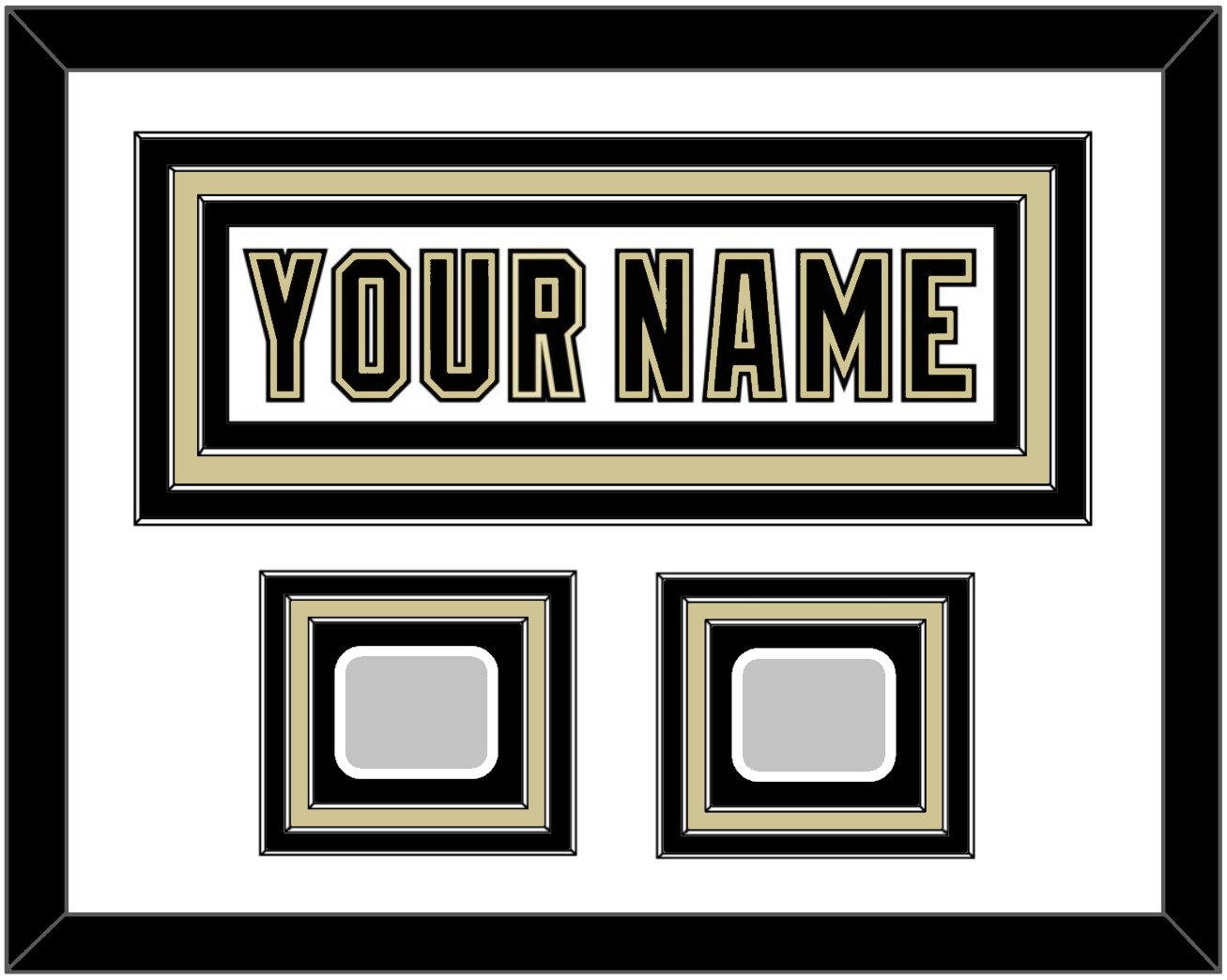 Pittsburgh Nameplate & 2 Stanley Cup Finals Patches - Road White (2007-2016) - Premier Tier 2