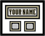 Pittsburgh Nameplate & 2 Stanley Cup Finals Patches - Road White (2007-2016) - Triple Mat 2