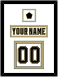 Pittsburgh Nameplate, Number (Back) & Logo Patch - White Jersey (2002-2007) - Double Mat 1