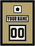 Pittsburgh Nameplate, Number (Back) & Logo Patch - White Jersey (2002-2007) - Double Mat 3