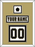 Pittsburgh Nameplate, Number (Back) & Logo Patch - White Jersey (2002-2007) - Double Mat 3