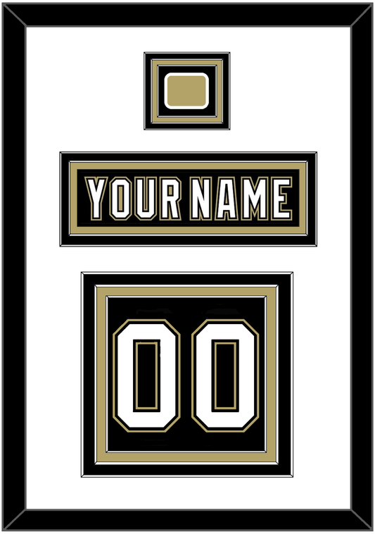 Pittsburgh Nameplate, Number (Back) & Logo Patch - Black Jersey (2000-2007) - Premier Tier 1