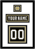 Pittsburgh Nameplate, Number (Back) & Logo Patch - Black Jersey (2000-2007) - Triple Mat 1