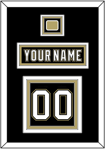 Pittsburgh Nameplate, Number (Back) & Logo Patch - Black Jersey (2000-2007) - Premier Tier 2