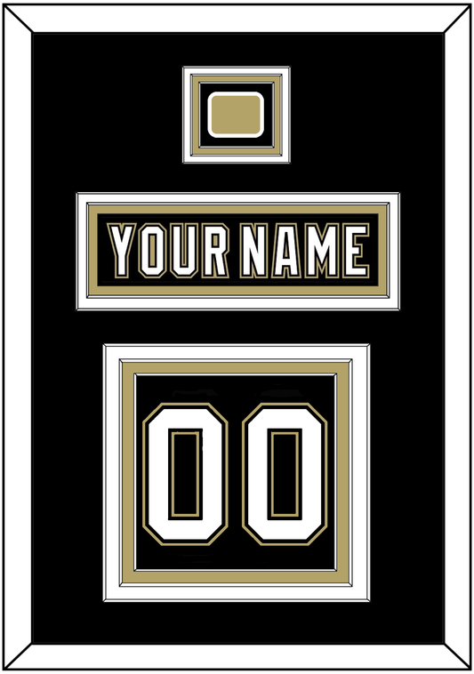 Pittsburgh Nameplate, Number (Back) & Logo Patch - Black Jersey (2000-2007) - Premier Tier 2