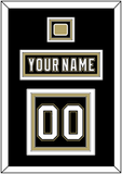Pittsburgh Nameplate, Number (Back) & Logo Patch - Black Jersey (2000-2007) - Triple Mat 2