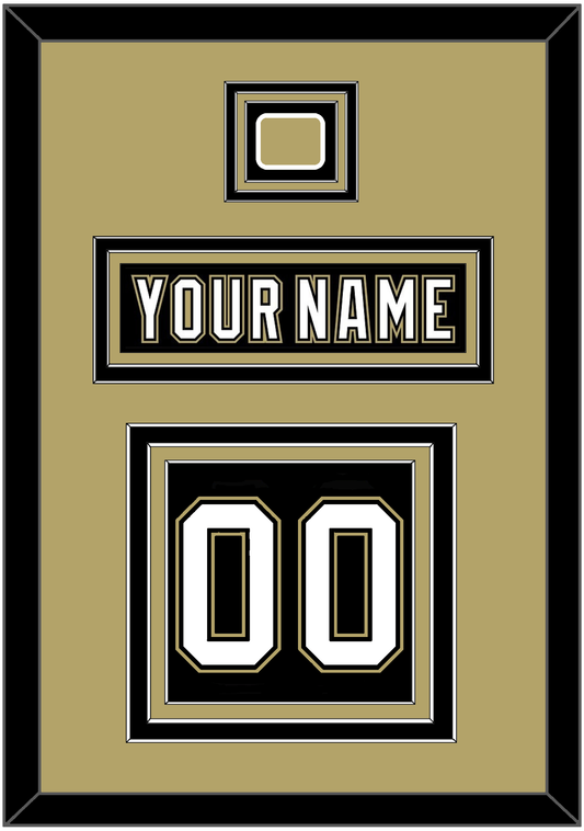 Pittsburgh Nameplate, Number (Back) & Logo Patch - Black Jersey (2000-2007) - Premier Tier 3