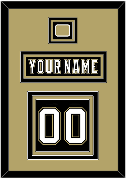 Pittsburgh Nameplate, Number (Back) & Logo Patch - Black Jersey (2000-2007) - Premier Tier 3