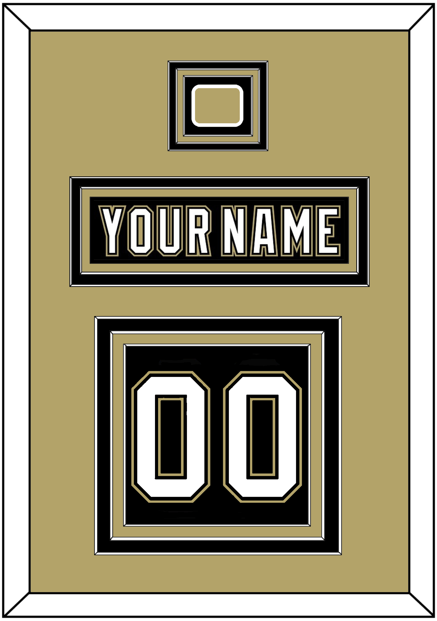 Pittsburgh Nameplate, Number (Back) & Logo Patch - Black Jersey (2000-2007) - Premier Tier 3
