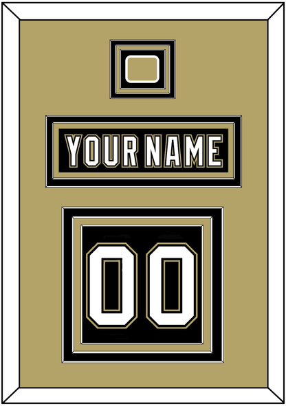Pittsburgh Nameplate, Number (Back) & Logo Patch - Black Jersey (2000-2007) - Premier Tier 3