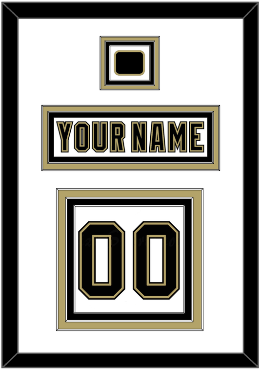 Pittsburgh Nameplate, Number (Back) & Logo Patch - White Jersey (2002-2007) - Premier Tier 1