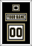 Pittsburgh Nameplate, Number (Back) & Logo Patch - White Jersey (2002-2007) - Triple Mat 2