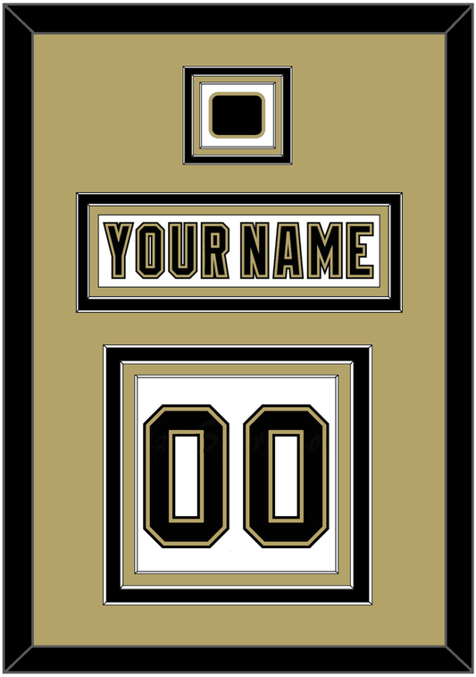 Pittsburgh Nameplate, Number (Back) & Logo Patch - White Jersey (2002-2007) - Premier Tier 3