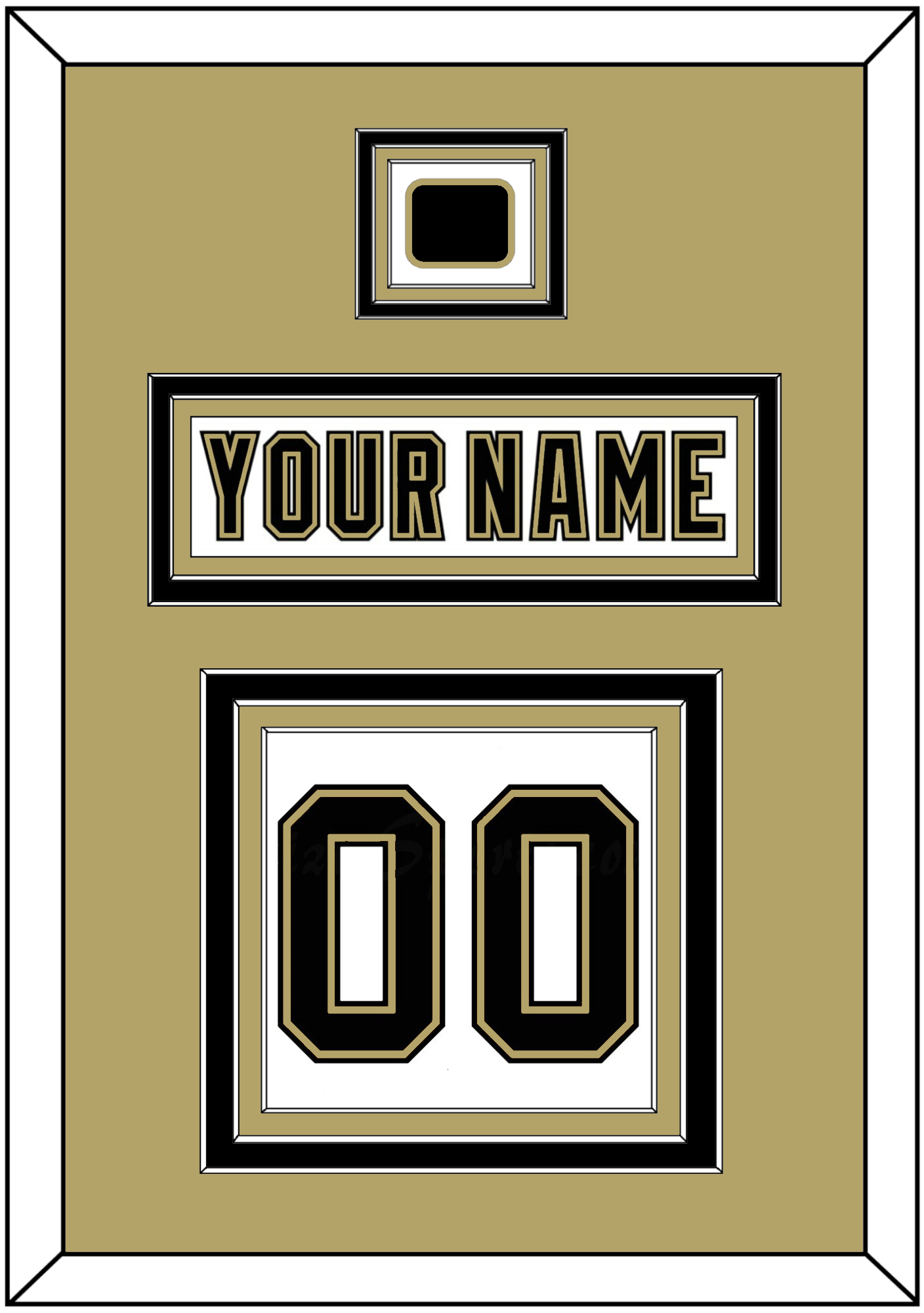 Pittsburgh Nameplate, Number (Back) & Logo Patch - White Jersey (2002-2007) - Premier Tier 3